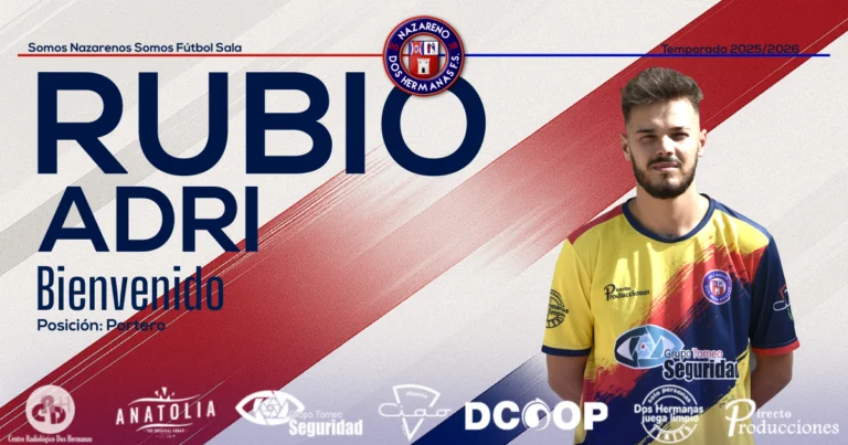 Un refuerzo de nivel para la portería: Adri Rubio vuelve al GTS Nazareno Dos Hermanas FS