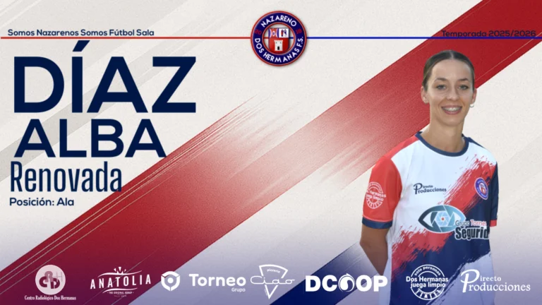 Alba Díaz, la capitana renueva con el Grupo Torneo Nazareno Dos Hermanas FS