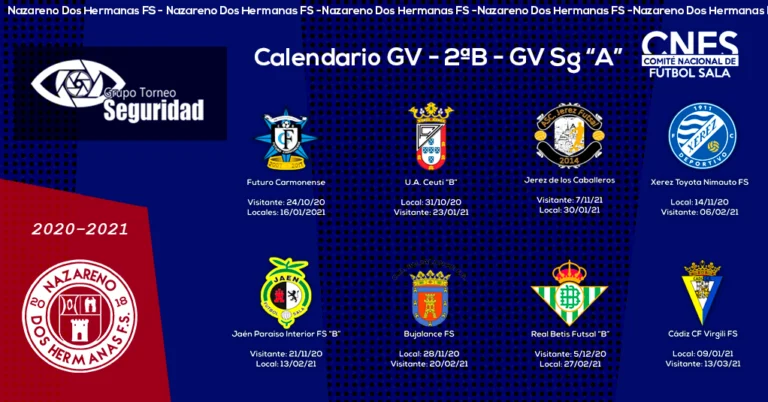 Descarga el calendario del GTS Nazareno Dos Hermanas FS