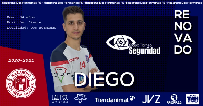 Diego Ortíz, el capitán seguirá un año más con el GTS Nazareno Dos Hermanas FS