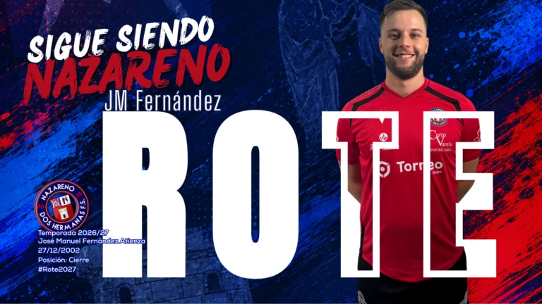 El máximo goleador de la temporada renueva y Rote seguirá un año más en el Torneo Seguridad Nazareno Dos Hermanas FS