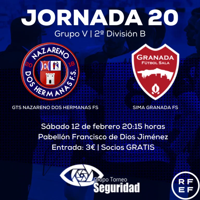El sábado 12 de febrero, a las 20:15 horas ante SIMA Granada FS