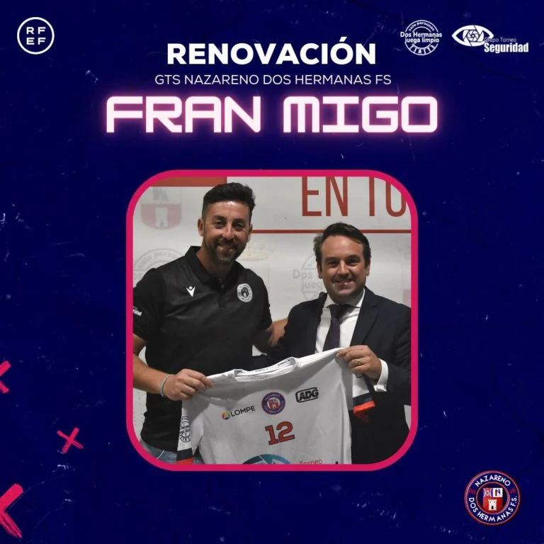 Fran Migo renueva una temporada más con el GTS Nazareno Dos Hermanas FS