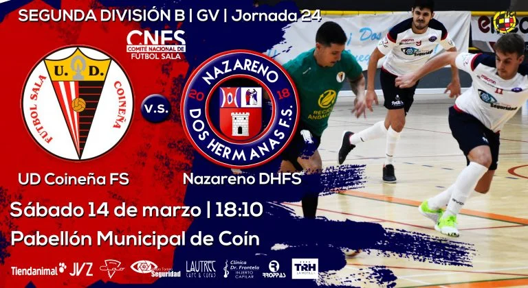 La visita a la UD Coineña FS, el sábado 14 de marzo a las 18:10 horas