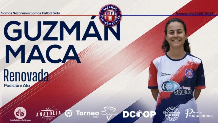Maca Guzmán seguirá defendiendo los colores del Grupo Torneo Nazareno Dos Hermanas FS