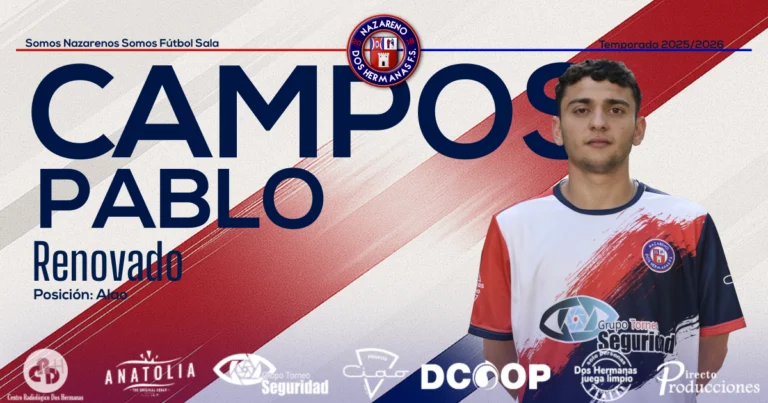 Pablo Campos renueva su compromiso con el GTS Nazareno Dos Hermanas FS
