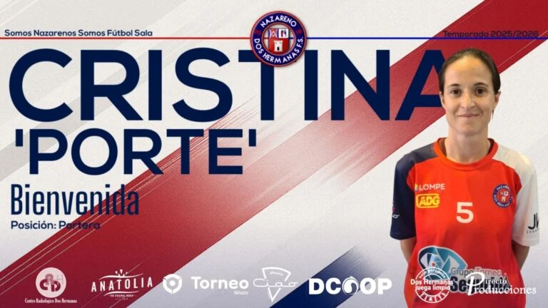 Porte, una guerrera de garantías para la portería del Grupo Torneo Nazareno Dos Hermanas FS