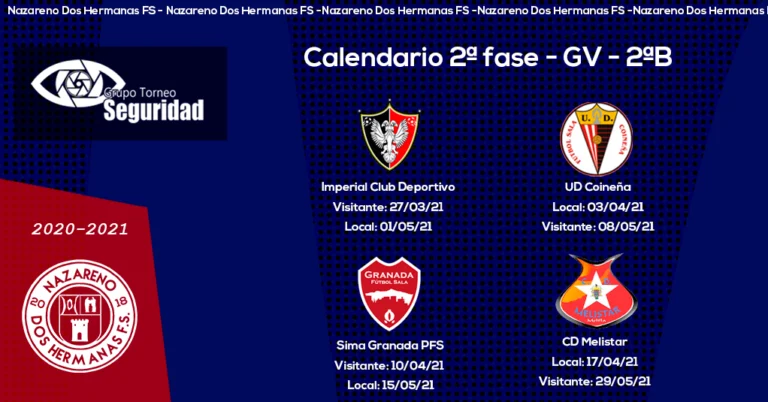 Publicado el calendario de la segunda fase para el GTS Nazareno Dos Hermanas