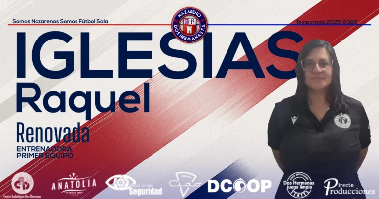 Raquel Iglesias continuará liderando a las guerreras del GTS Nazareno Dos Hermanas FS