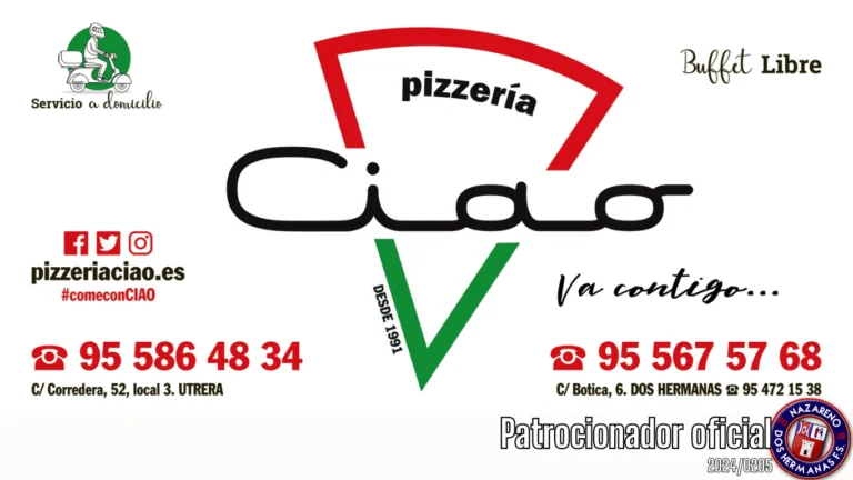 El GTS Nazareno Dos Hermanas y Pizzería Ciao amplían su renovación por otra temporada como patrocinador oficial del club