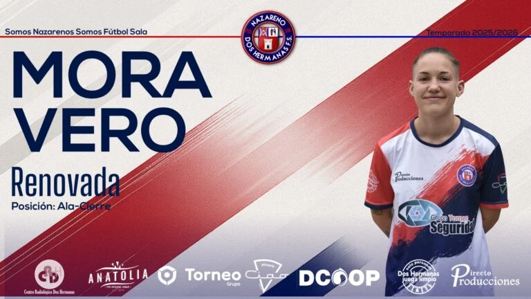 Vero Mora renueva con el Grupo Torneo Nazareno Dos Hermanas FS